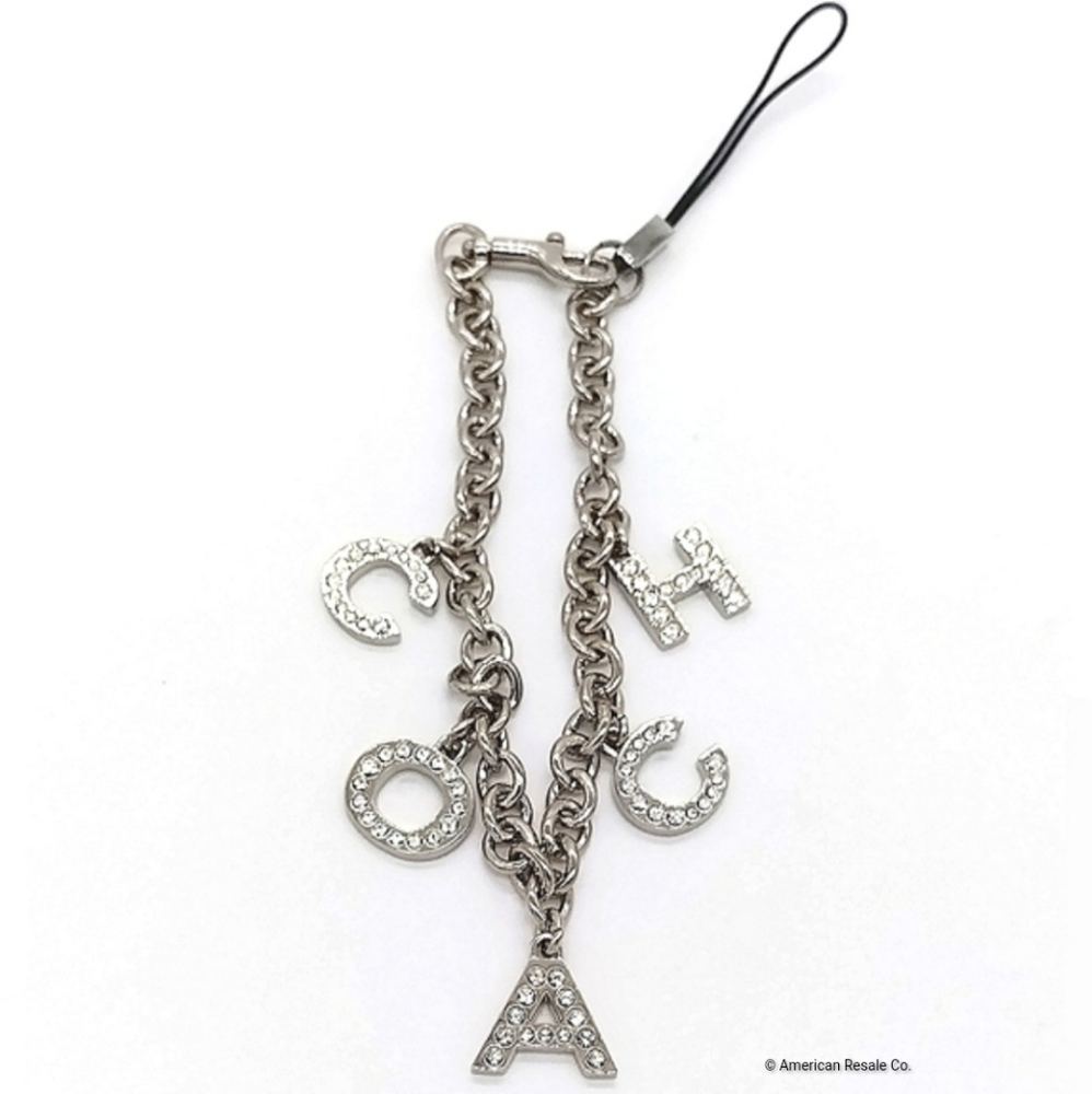 COACH Vintage Swarovski Crystal Bracelet Lanyard Purse Charm Keychain - Picture 3 of 8